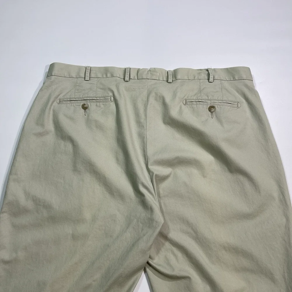 Peter Millar Flat Front Performance Golf Beige Pants Mens Size 42x31